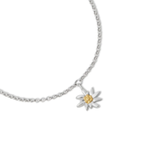 Sterlinsilber Bicolor-Armband mit Edelweiß Charm's BG-7011