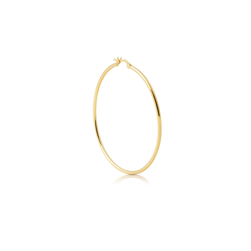 Creolen-Ohrring aus Sterlingsilber mit Gelbgoldplattierung EA-10129GP