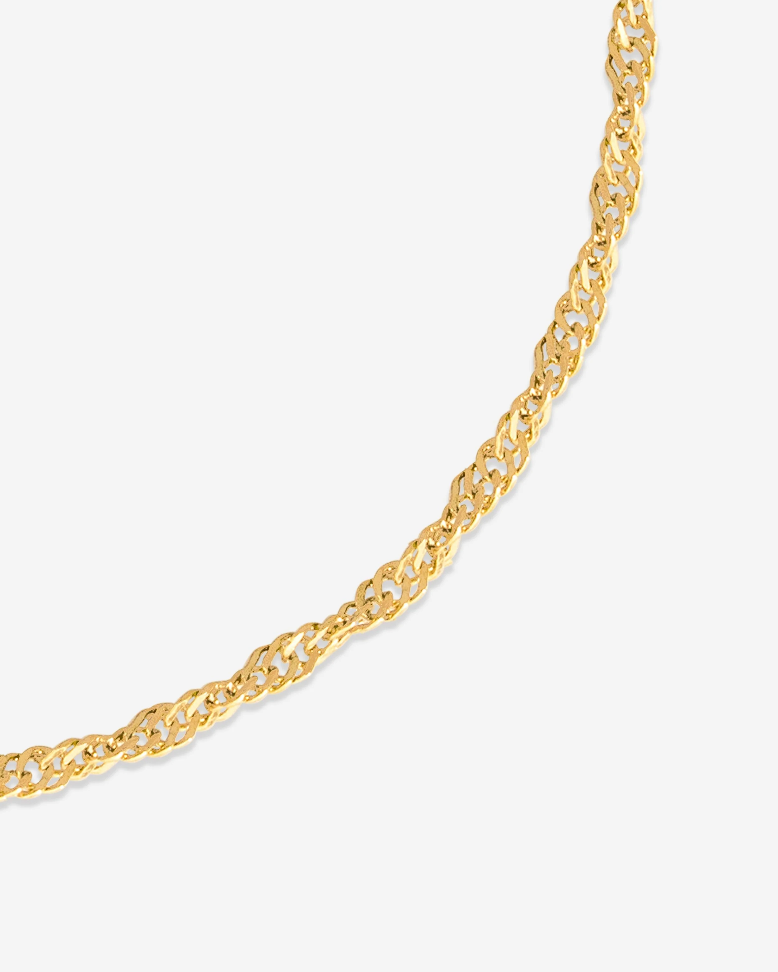 LUAMAYA Slim Singapore Anklet Gold Fusskette
