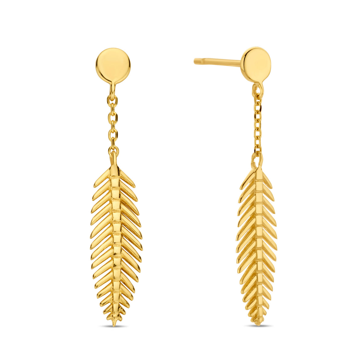 Ohrstecker Feder Gold 585 57741