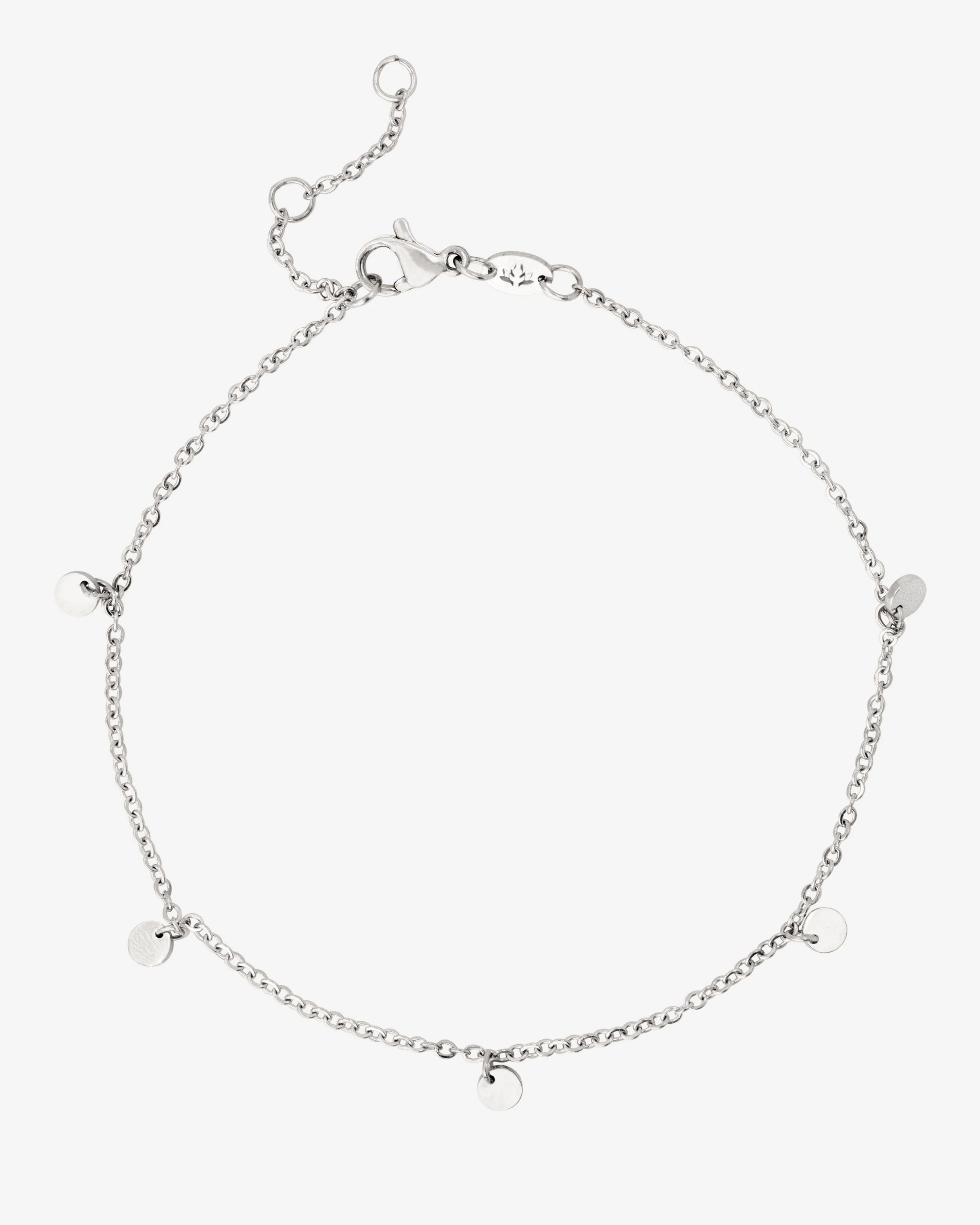 LUAMAYA Tiny Coin Anklet Silber Fusskette