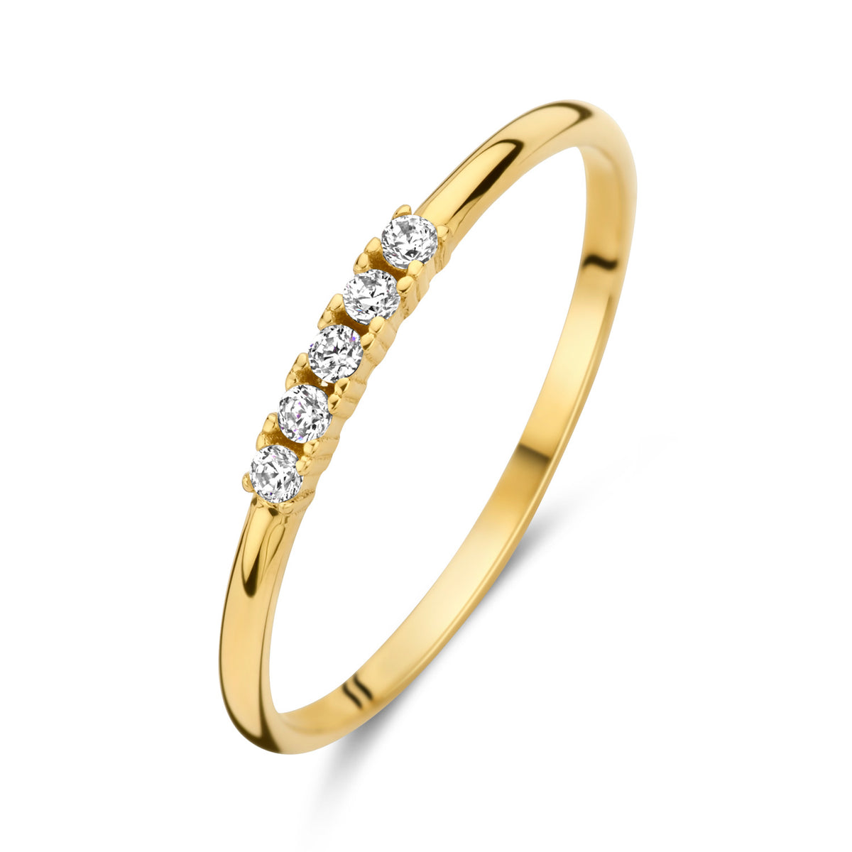 Damenring mit 5 Zirkonia Gold 585 57695