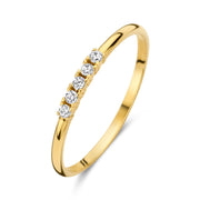 Damenring mit 5 Zirkonia Gold 585 57695