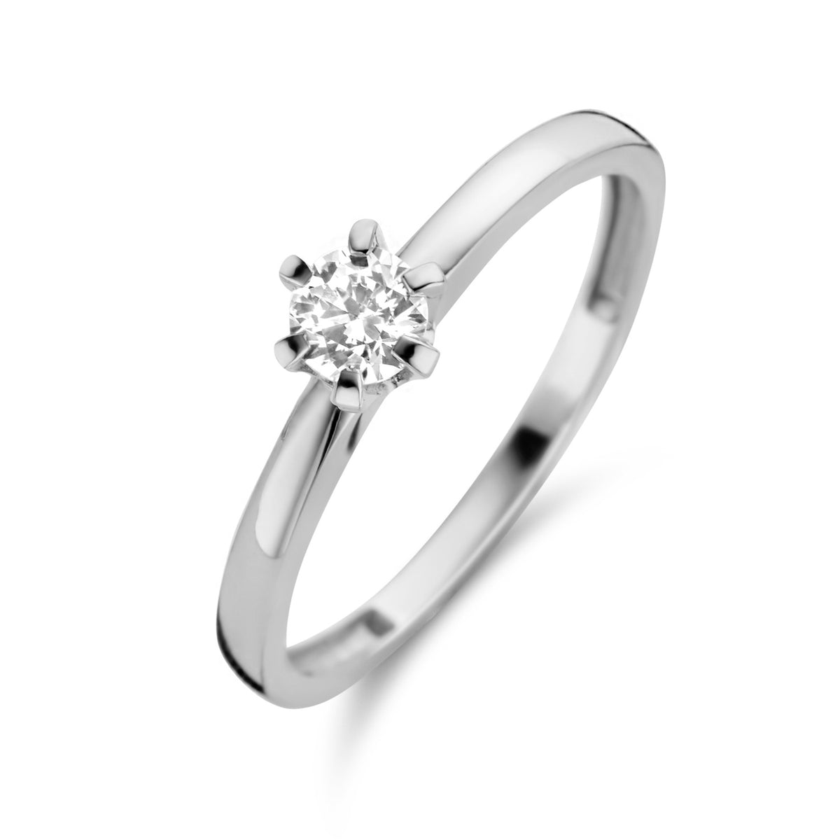Damenring mit Zirkonia 4mm Weißgold 585 57633