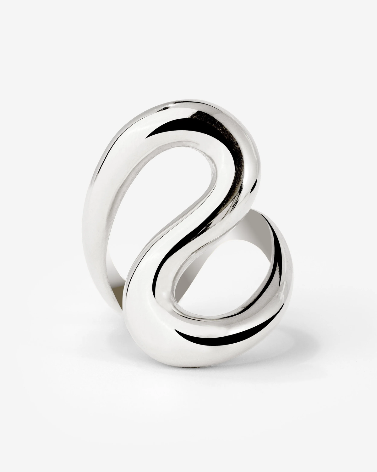 LUAMAYA Coiled Ring Light Silver