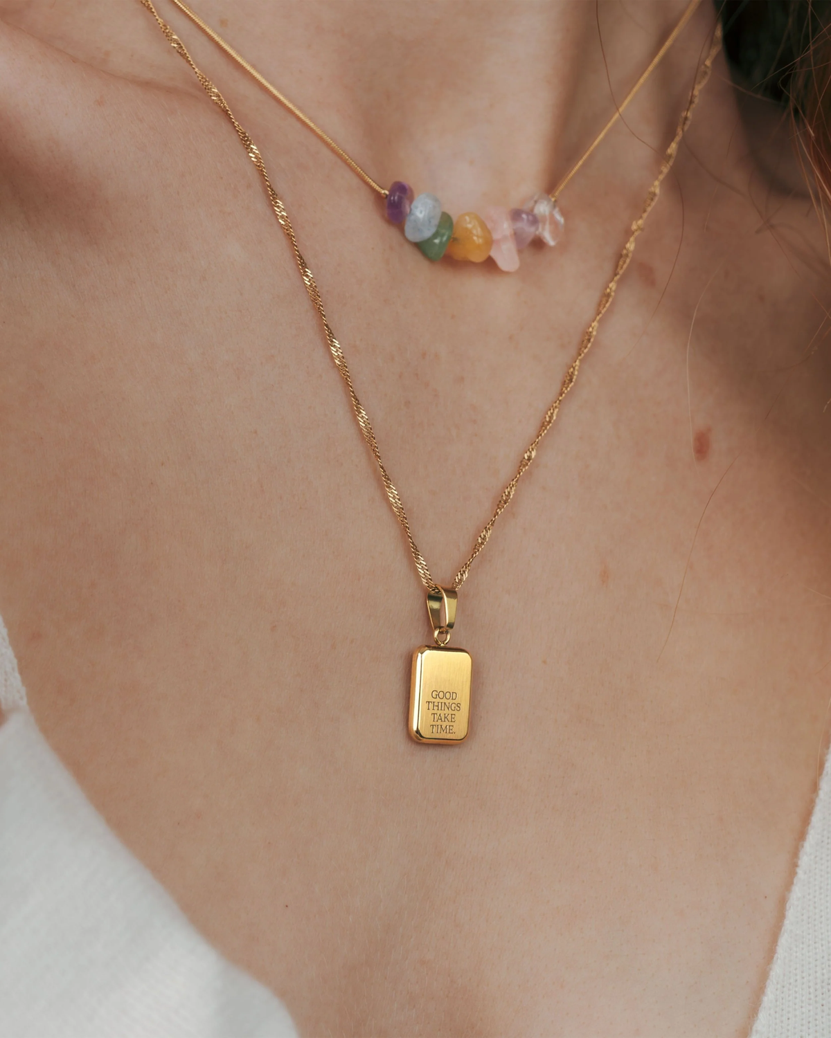 LUAMAYA Good things take time Necklace Gold