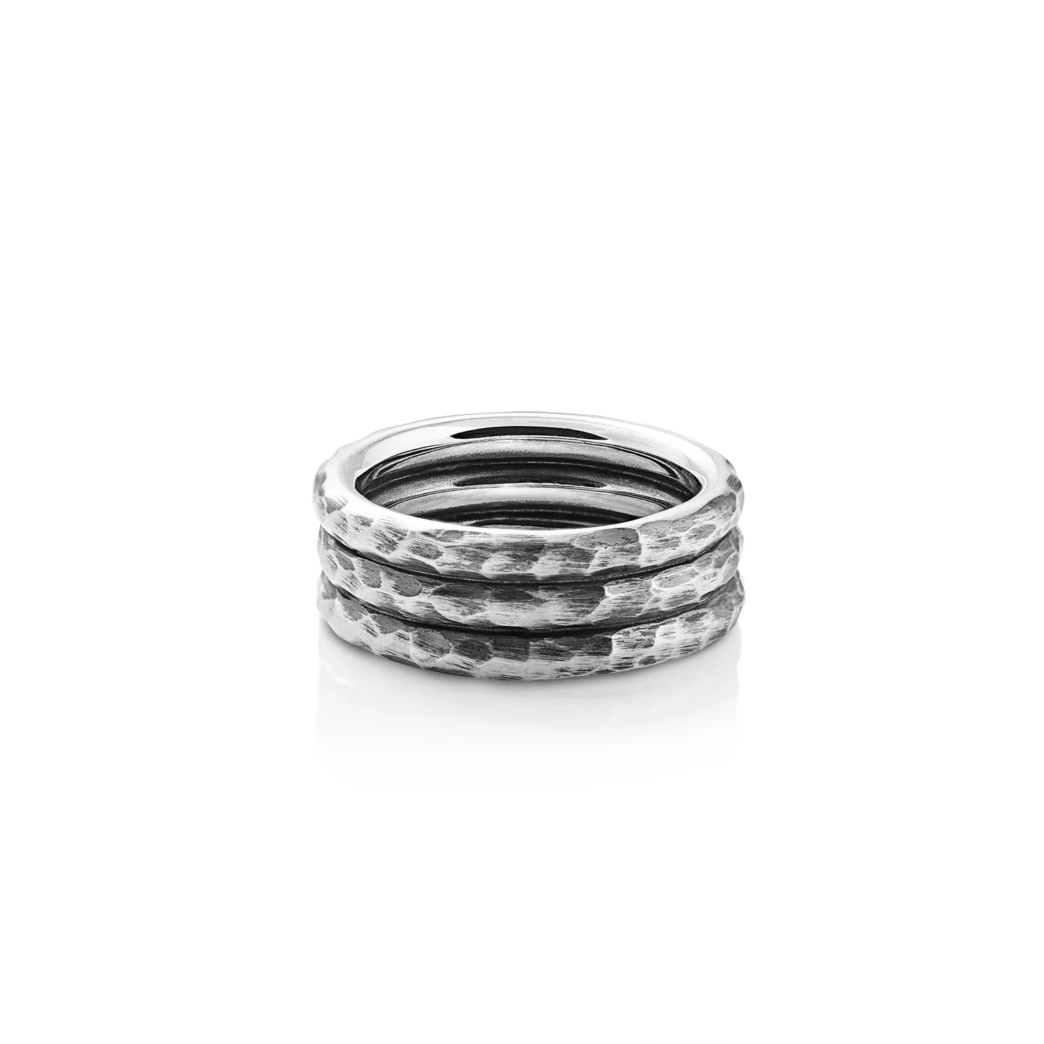 Wunderschöner Ring aus Sterlingsilber mit oxidierte Oberfläche eine unverwechselbare R-4362