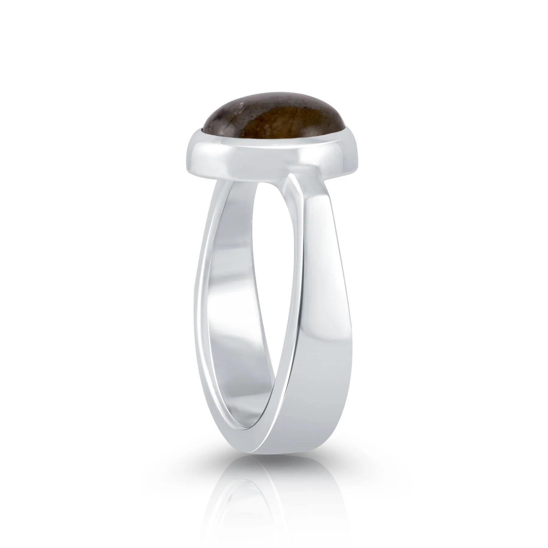 Ring aus Sterlingsilber mit wunderschönem rundem Labradorit SR-4435-50
