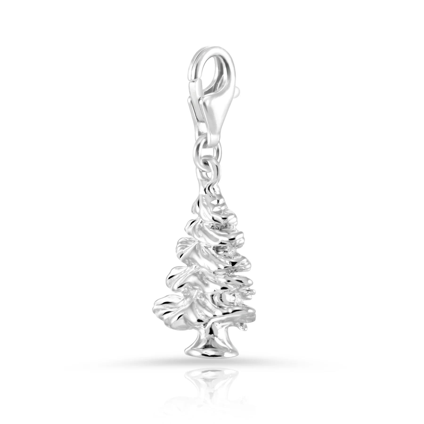 Charm Silber rhodiniert Swiss Edelweiss Tanne C-7034