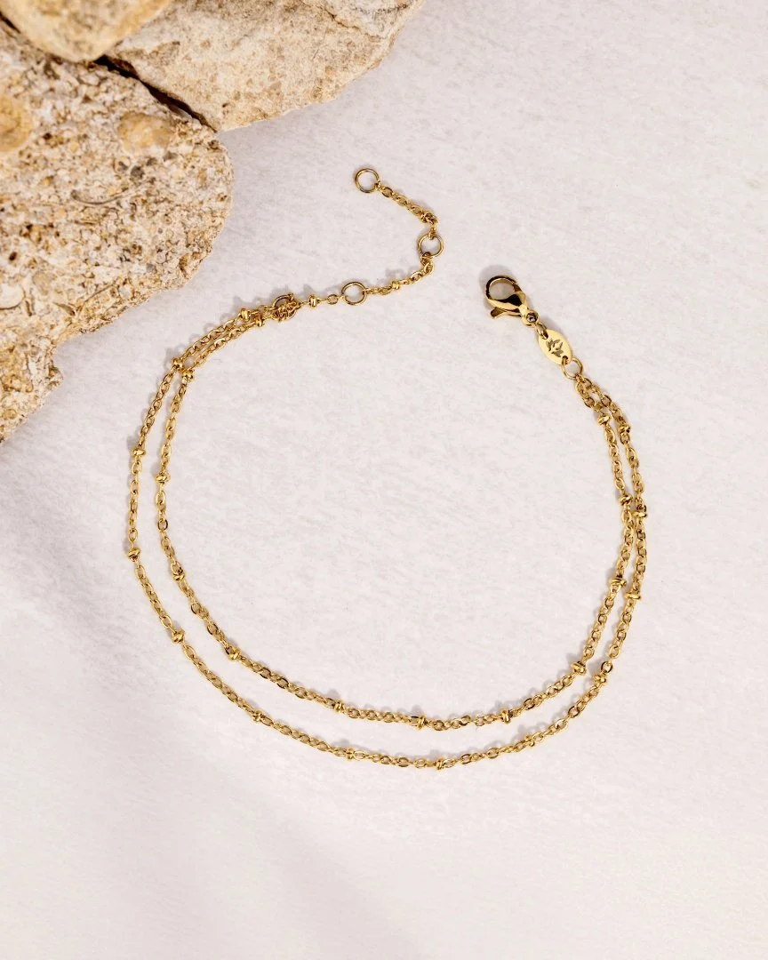 LUAMAYA Puebla Anklet Gold Fusskette