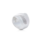 Ring aus Sterlingsilber mit einer Kombination aus matten, glänzenden Silberstreifen plus einem Streifen mit Zirkonia-Pavé 20-1008