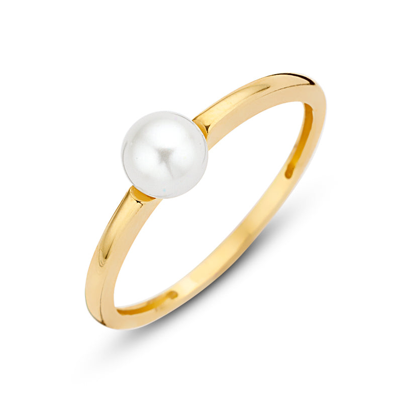 Damenring mit SWZP 5 mm Gold 585 57016