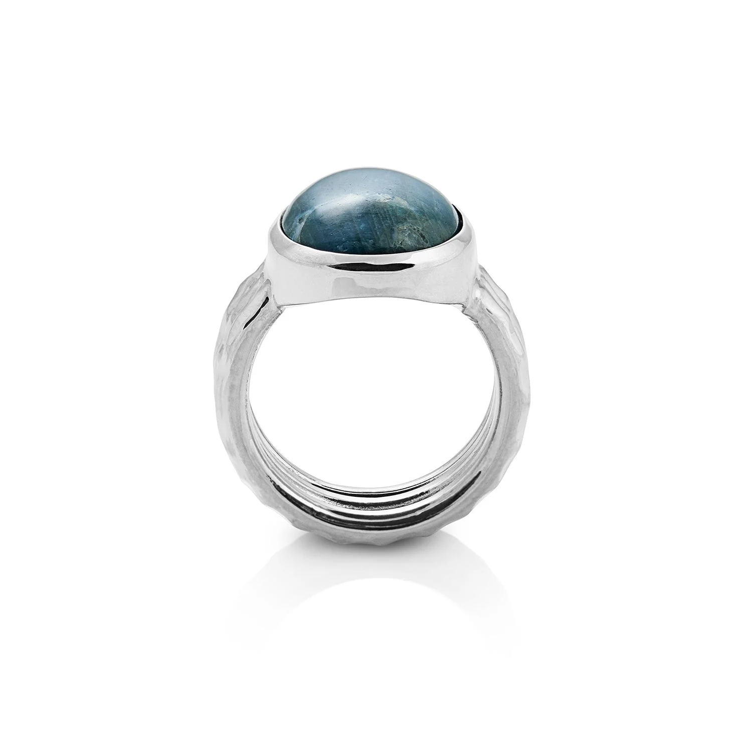 Ring aus Sterlingsilber mit ovalem Apatit R-4367-52
