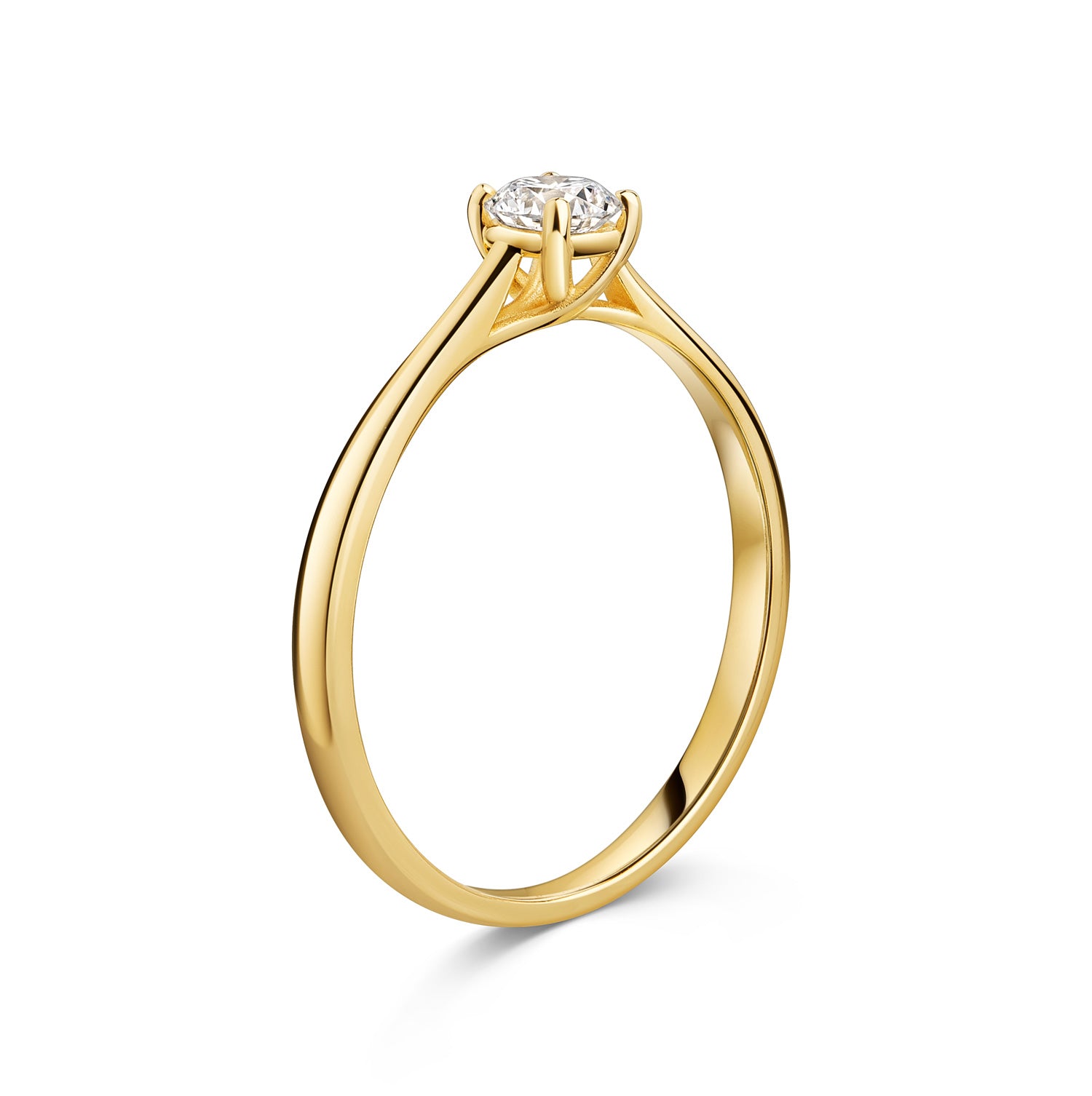 Lovebird Damenring mit Lab Grown Brillant 0,25 ct. Gelbgold 585 LB712