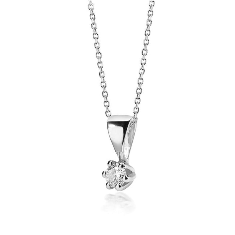 Lovebird Collier mit Brillant 0,05 ct. Weissgold 585 LB118