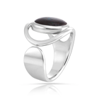 Sterlingsilber Ring mit wunderschönem Aquamarin Oval Cabochon Stein Top Qualität R-4584