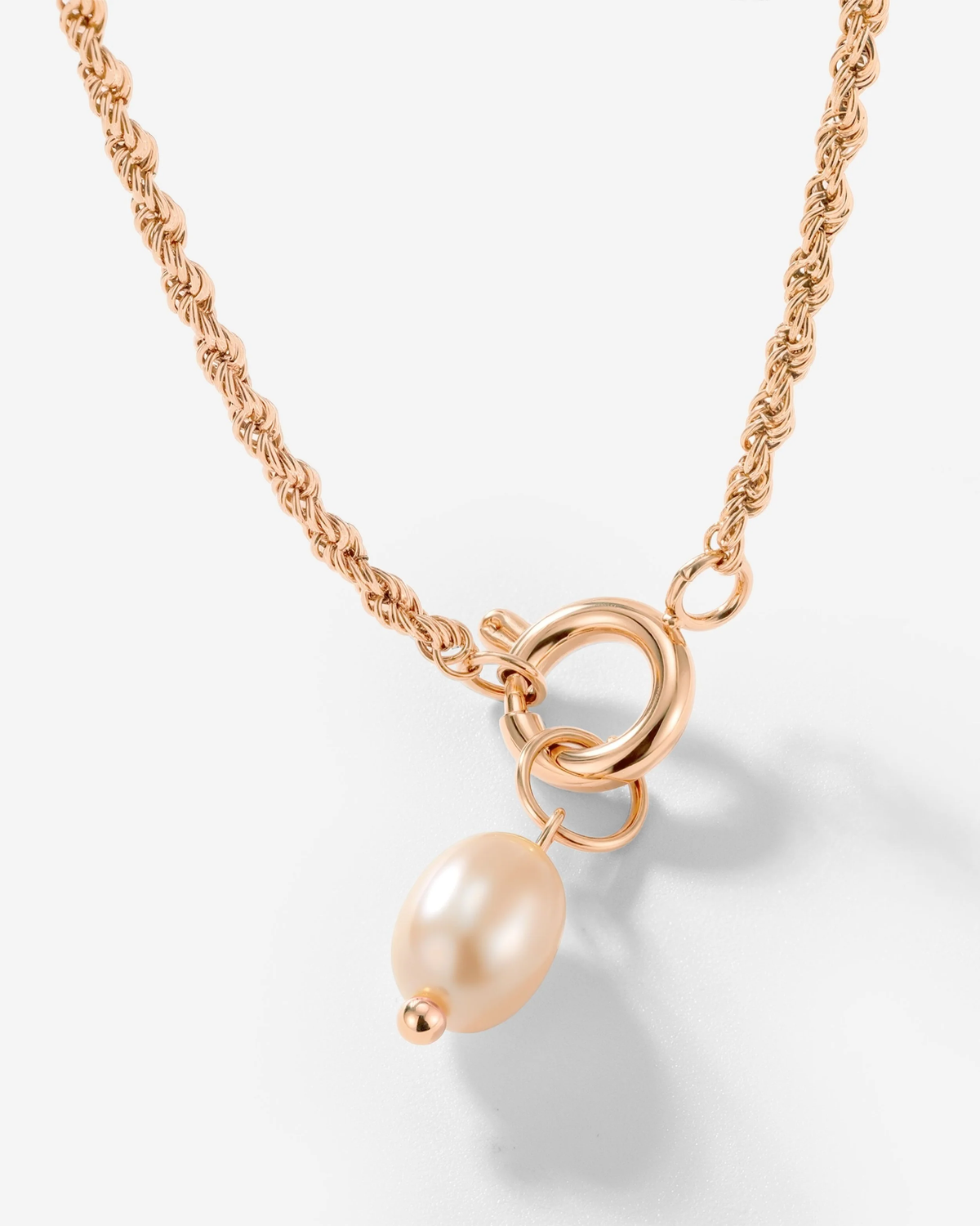 LUAMAYA Perla Rosa Rope Chain Necklace