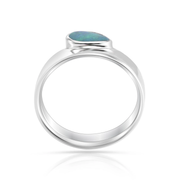 Ring aus Sterlingsilber mit tropfenförmigem Opal in Qualität AA R-4588
