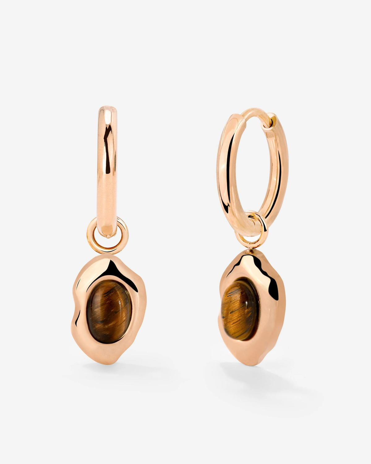 LUAMAYA Tiger's Eye Hoop Set Small