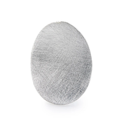 Ring aus gebürstetem Sterlingsilber in ovaler, konkaver Form RI-10114A