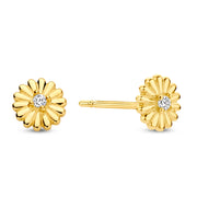Ohrstecker Blume mit Zirkonia Gold 585 57657