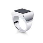 Sterlingsilber Siegelring mit Onyx 15mm R-4331