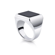 Sterlingsilber Siegelring mit Onyx 15mm R-4331