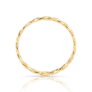 Ring aus Sterlingsilber Gelbgold plattiert mit flachem Geflecht RI-10072GP