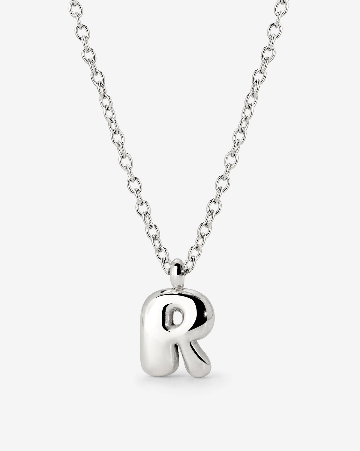 LUAMAYA Bubble Letter Necklace Silber ABC