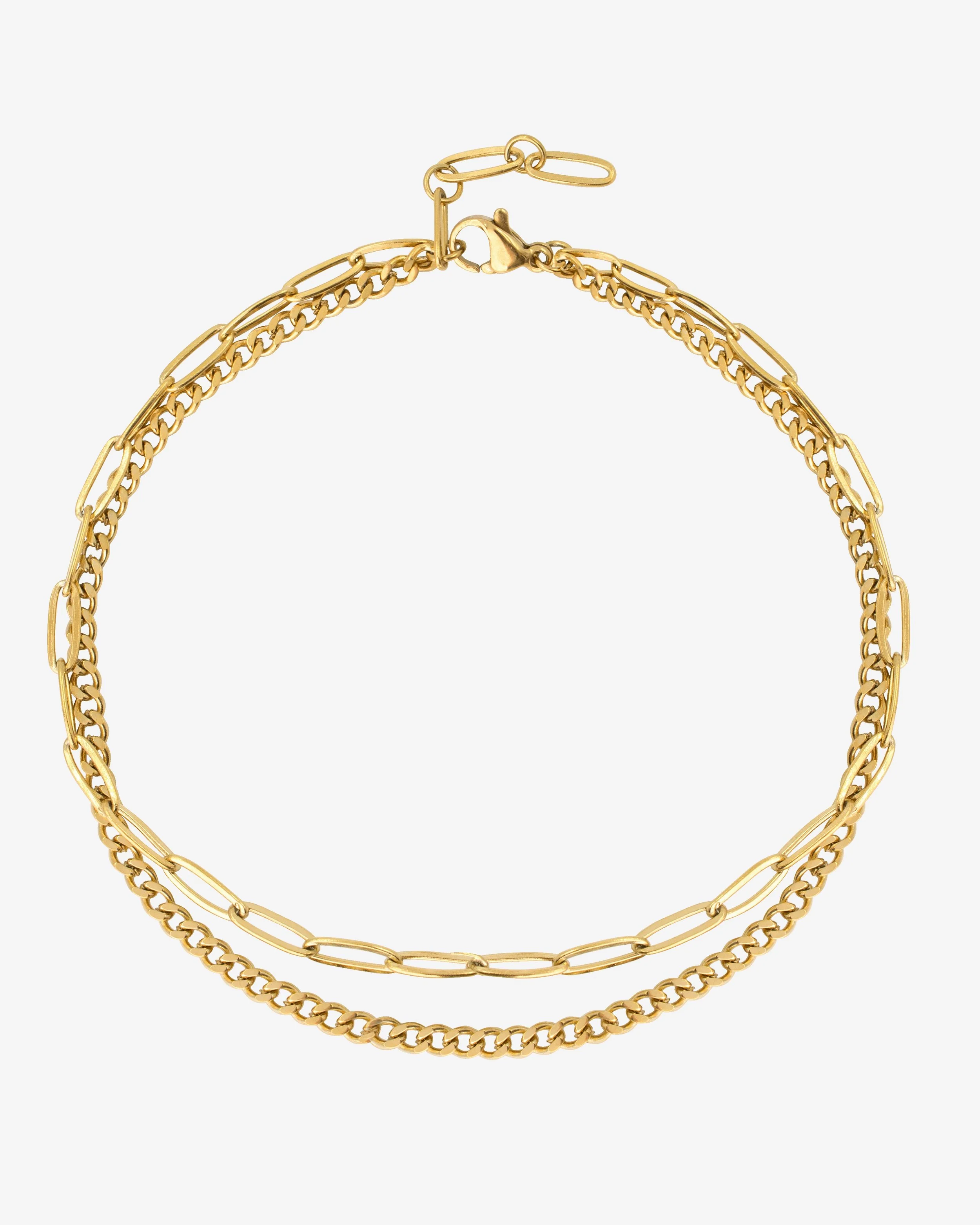 LUAMAYA Duo Anklet Gold Fusskette
