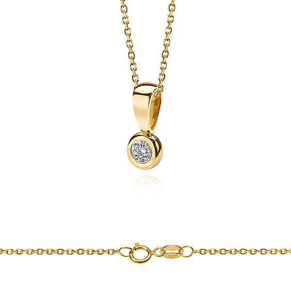 Lovebird Collier mit Brillant 0,05 ct. Gold 585 LB115