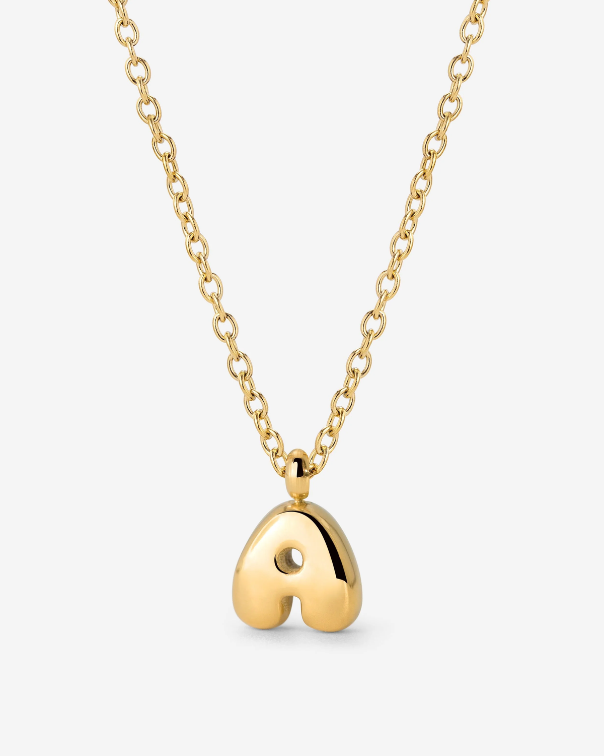 LUAMAYA Bubble Letter Necklace Gold ABC