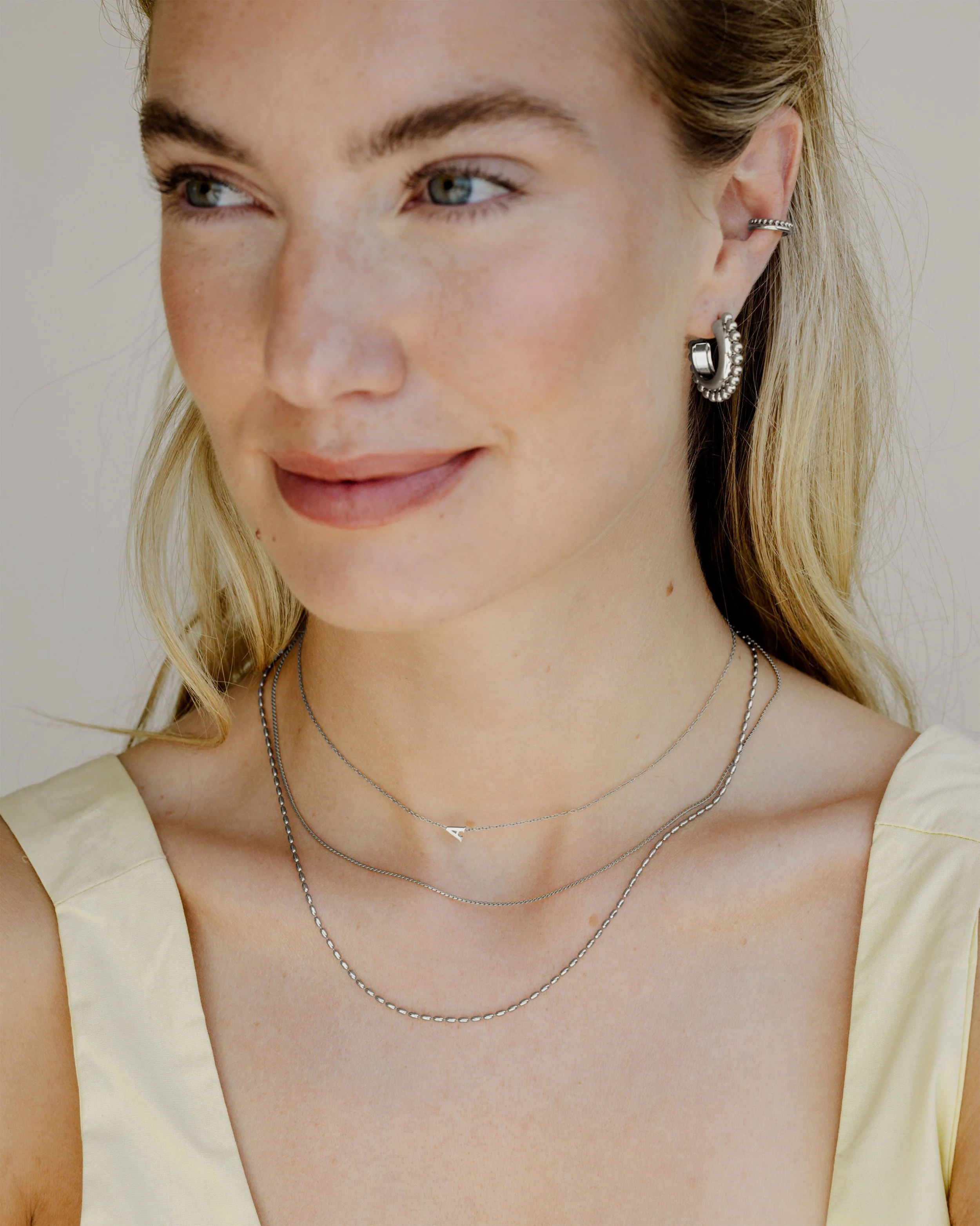 LUAMAYA Tiny Letter Necklace ABC