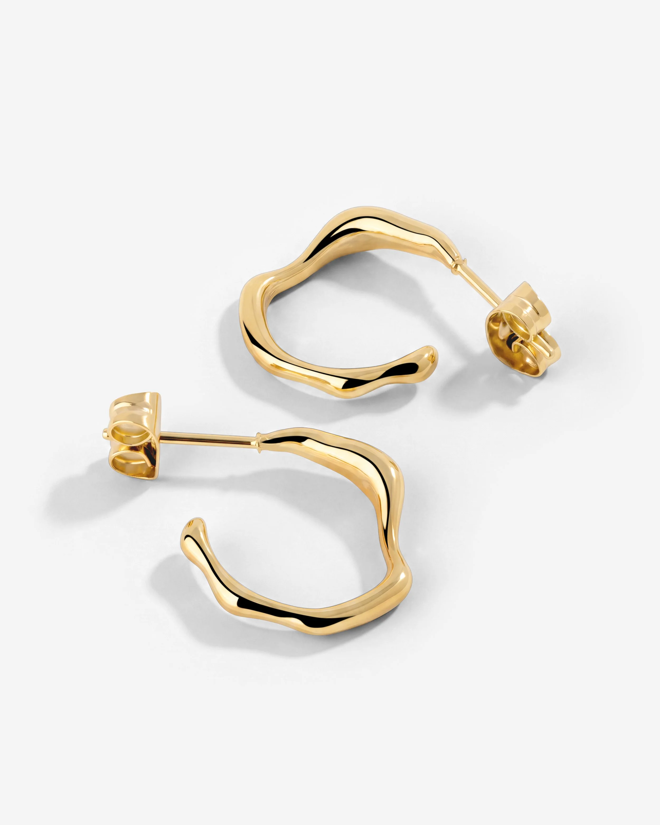 LUAMAYA Solar Wave Hoop Studs Small