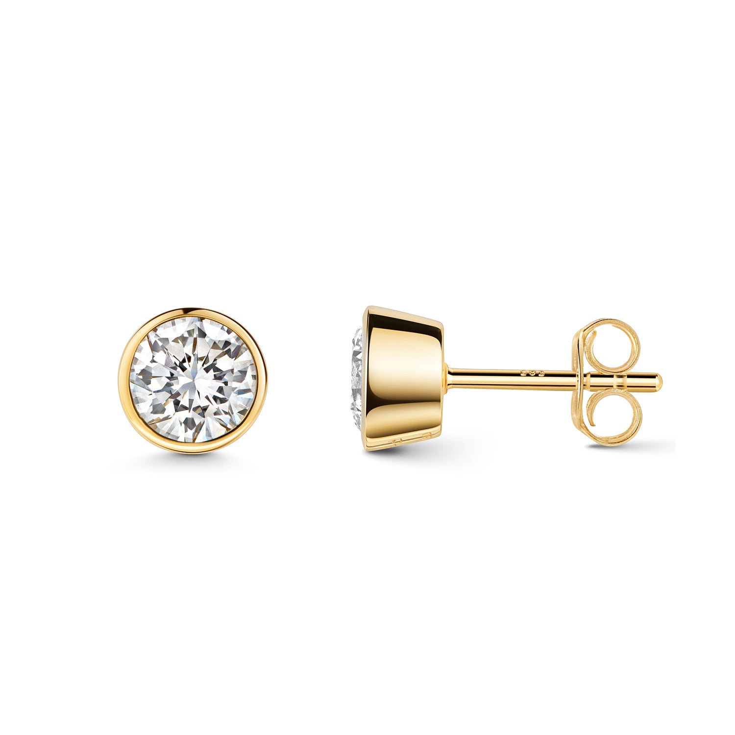 Lovebird Ohrstecker mit Lab Grown Brillant 0,30 ct. Gelbgold 585 LB686