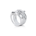 Elegant gestalteter Ring aus Sterlingsilber mit 9 Zirkonia 20-1017