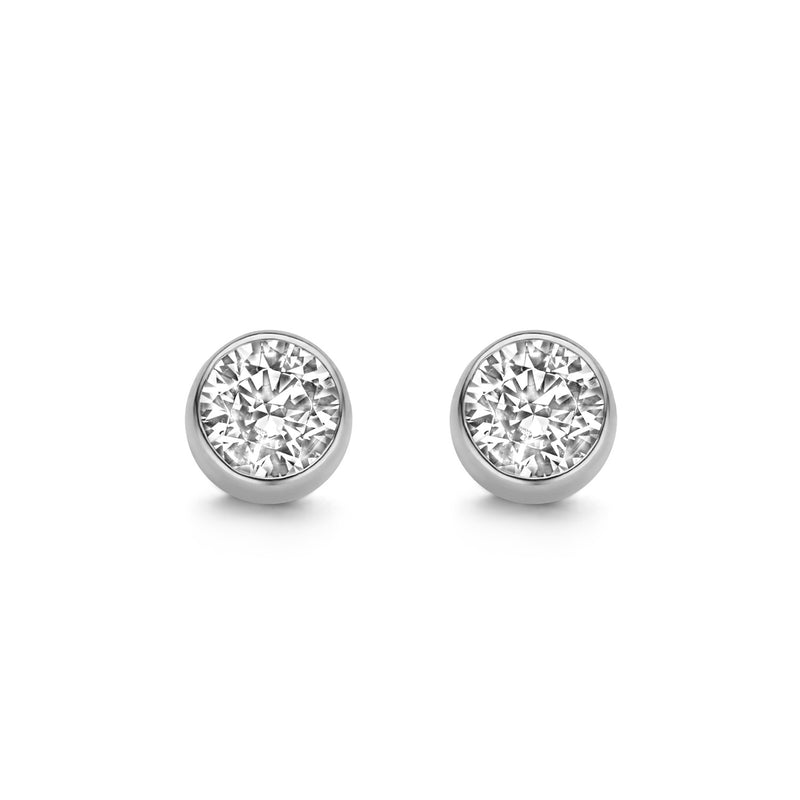 Ohrstecker mit Zirkonia 3mm Weißgold 585 57638