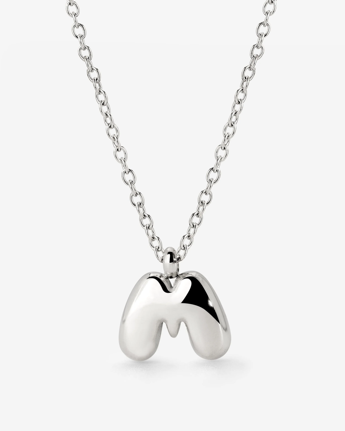 LUAMAYA Bubble Letter Necklace Silber ABC