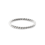 Ring aus Sterlingsilber mit glänzender Torsade RI-10035P