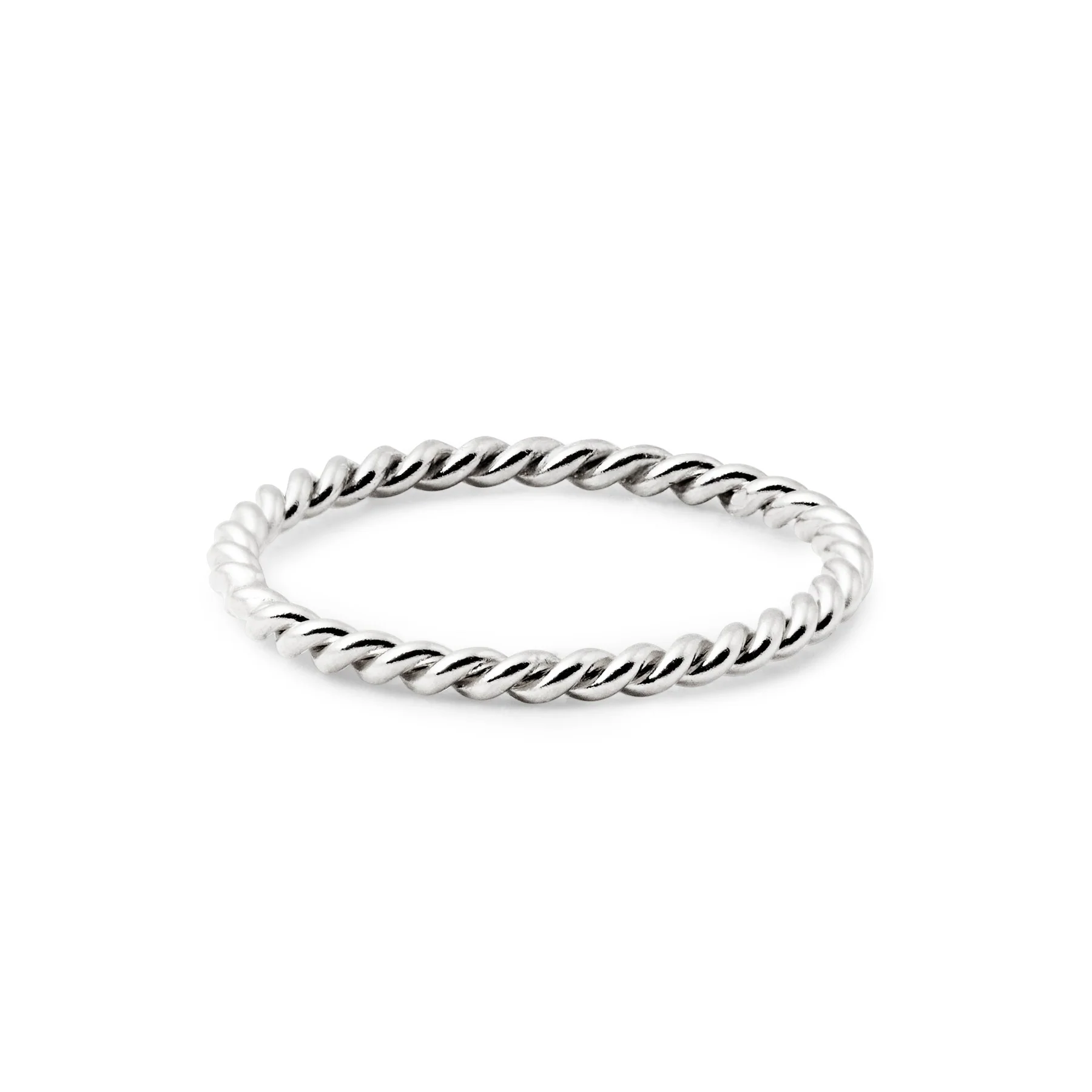Ring aus Sterlingsilber mit glänzender Torsade RI-10035P-48