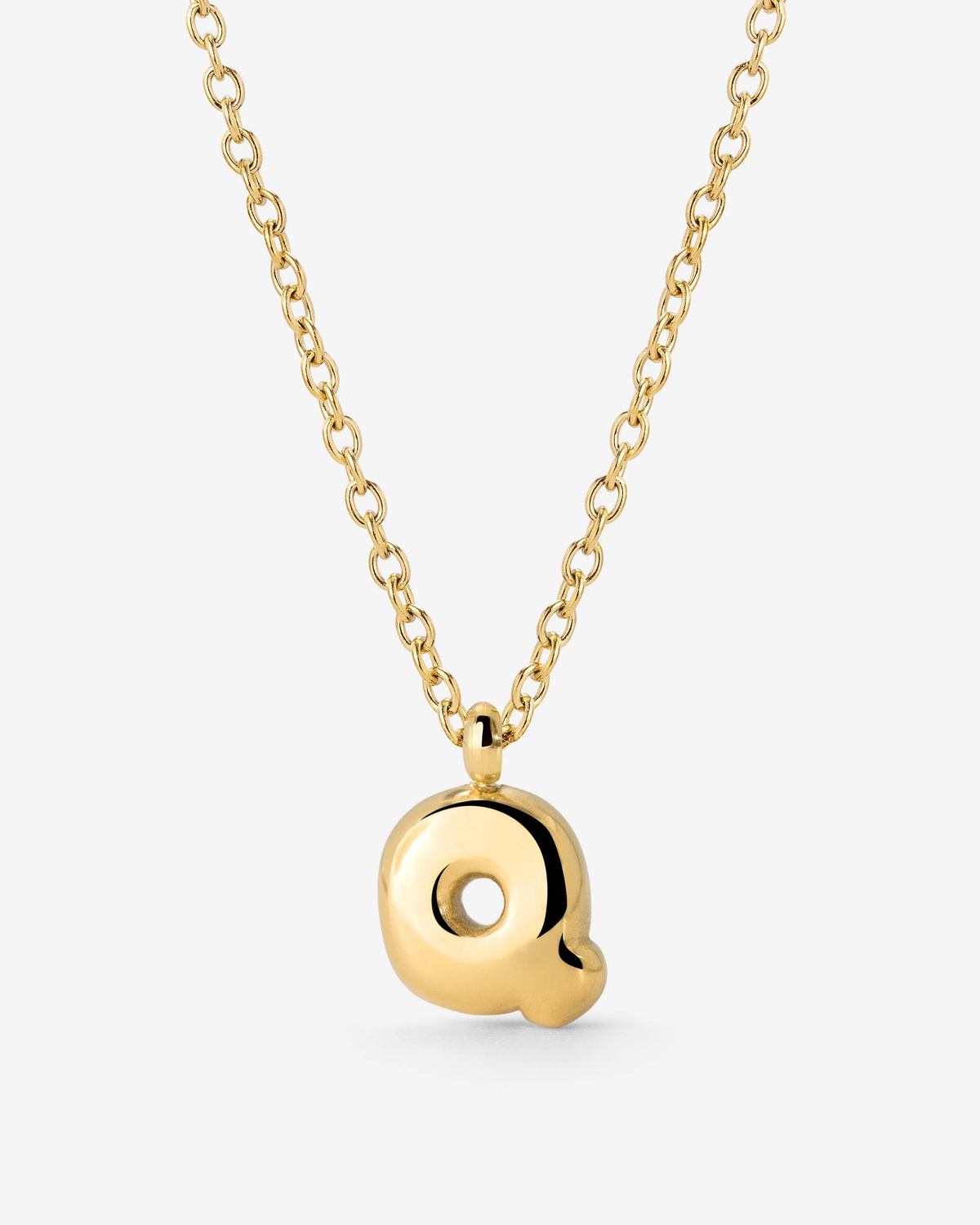 LUAMAYA Bubble Letter Necklace Gold ABC