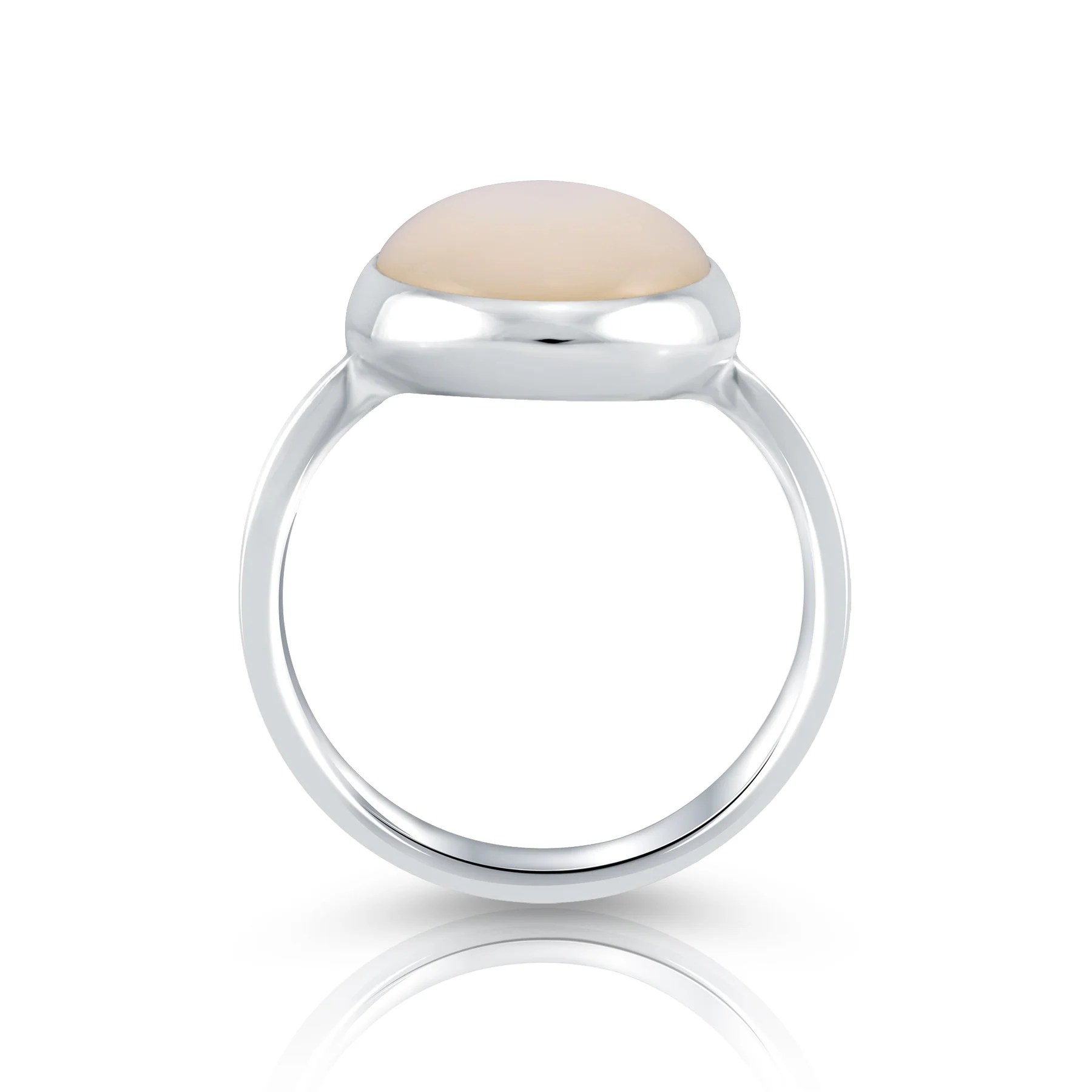 Ring aus Sterlingsilber mit ovalem Perlmutt R-4432-50
