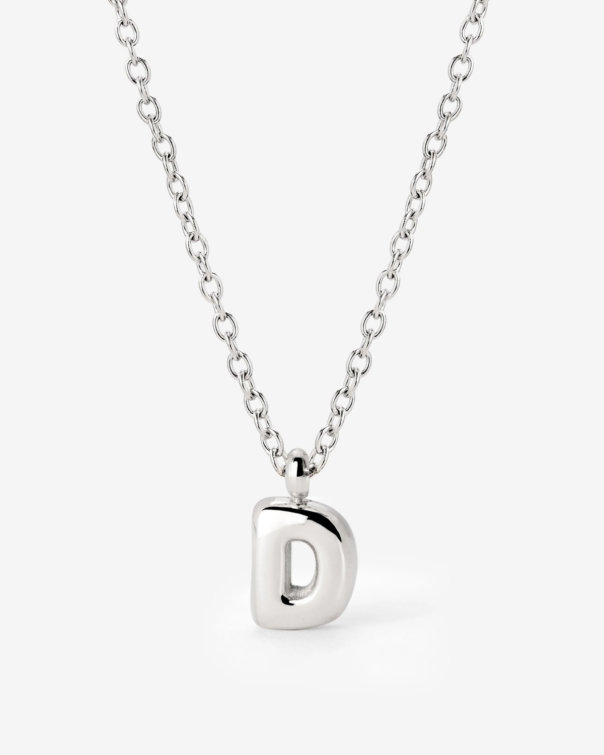 LUAMAYA Bubble Letter Necklace Silber ABC