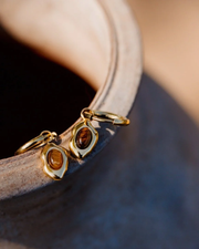 LUAMAYA Tiger's Eye Hoop Set Small