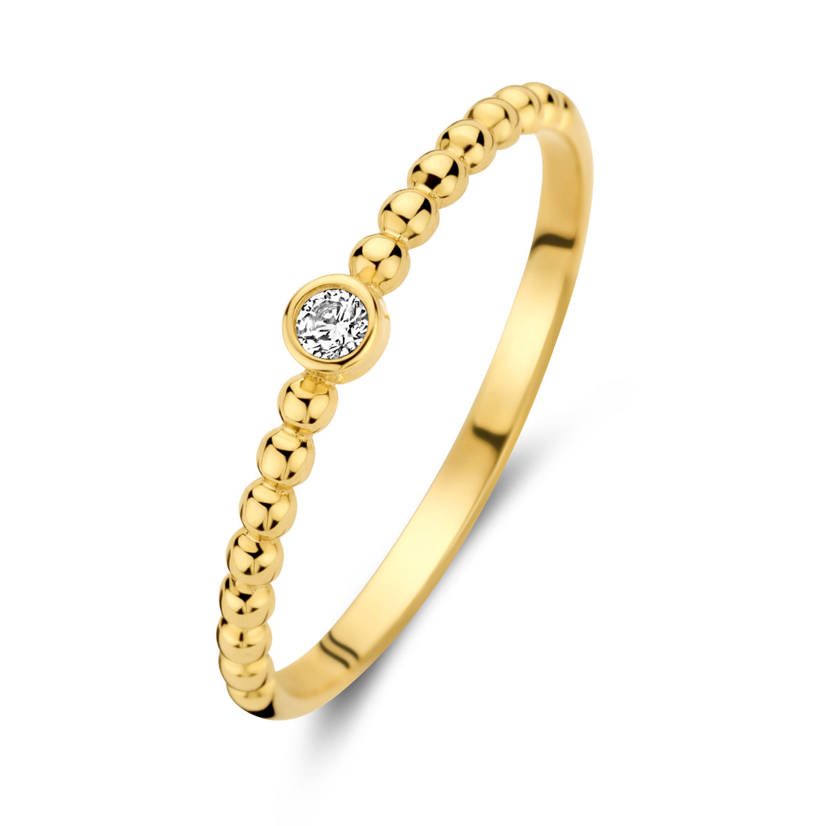 Damenring mit Zirkonia Gold 585 7696
