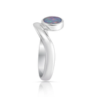 Ring aus Sterlingsilber mit ovalem Opal in Qualität AA (6 x 8 mm) R-4593