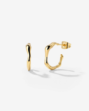 LUAMAYA Solar Wave Hoop Studs Small