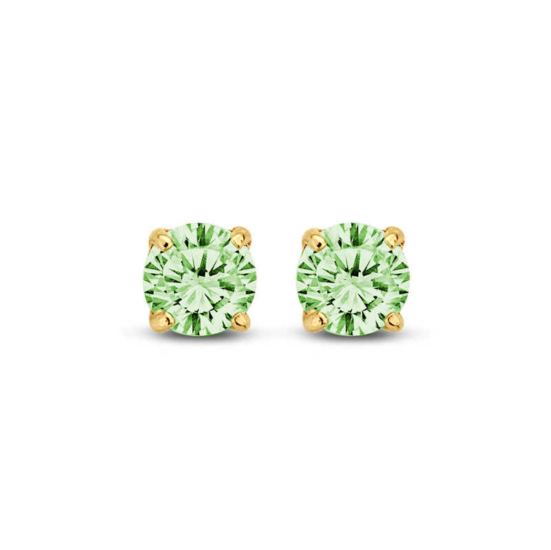Ohrstecker Zirkonia peridot 4 mm Gold 585 57570