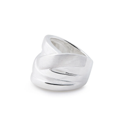 Wunderschöner Ring aus massivem Sterlingsilber mit einer Zusammenstellung aus matten und glänzenden Streifen 20-1014