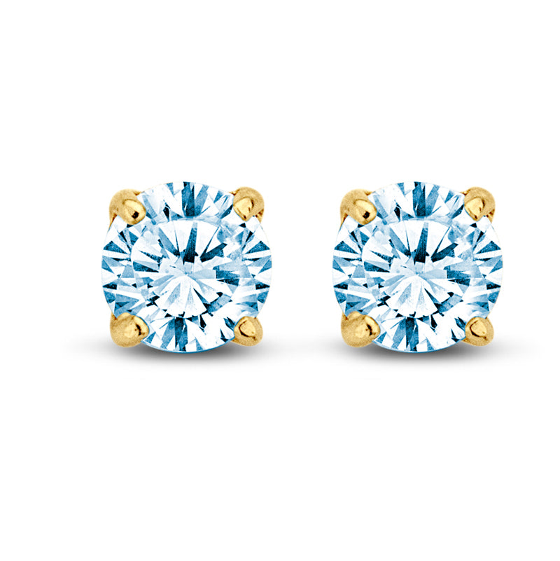 Ohrstecker Zirkonia aqua 5 mm Gold 585 57579